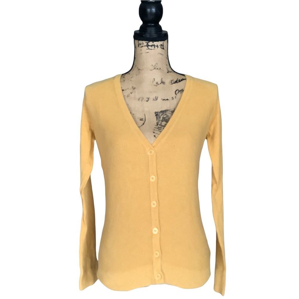 MERONA Women Yellow Mustard button up Cardigan (S)mall